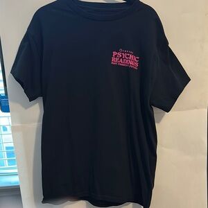 Black Graphic T-Shirt with Pink Print
